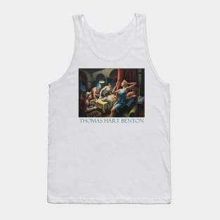 Poker Night by Thomas Hart Benton Tank Top